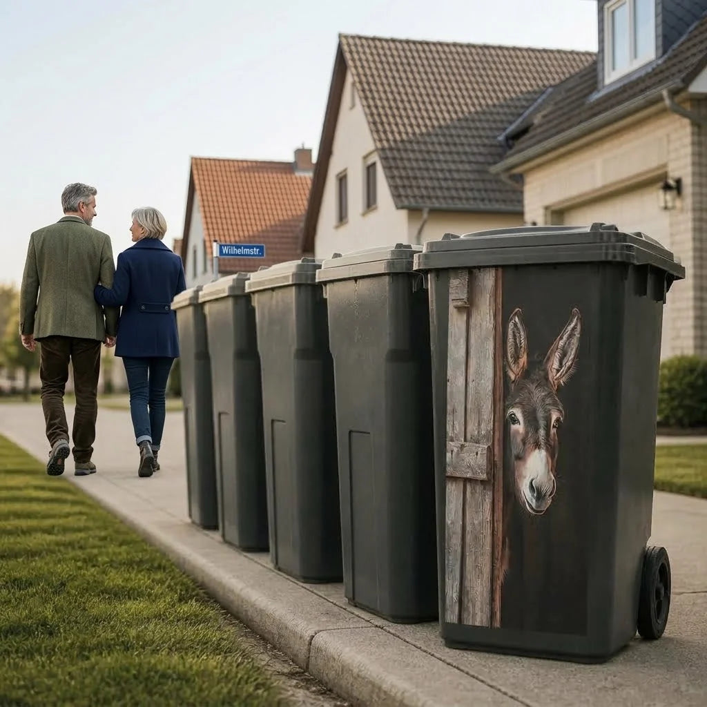 Trash Bin Sticker Animal Motif Self-Adhesive & Waterproof
