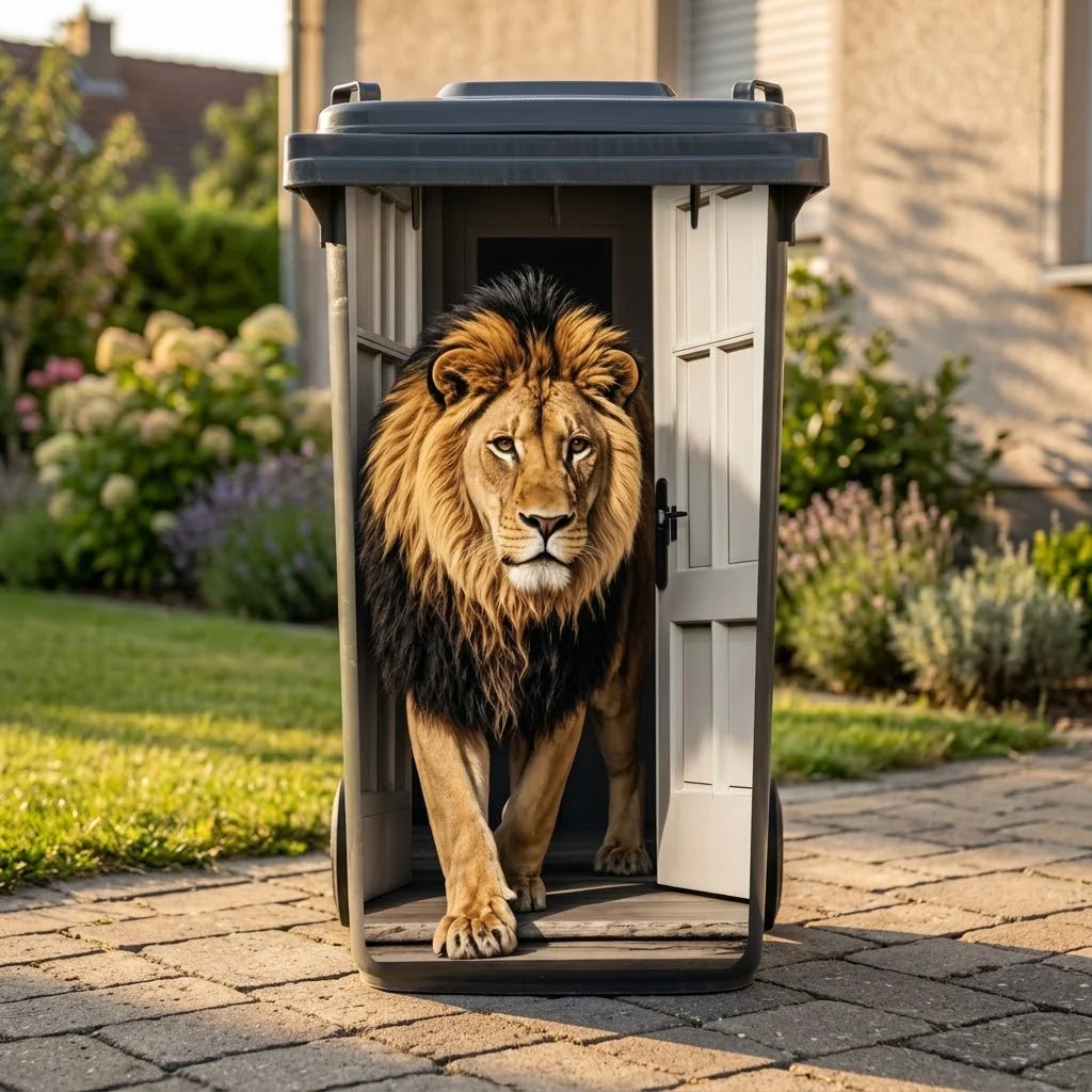 Trash Bin Sticker Animal Motif Self-Adhesive & Waterproof