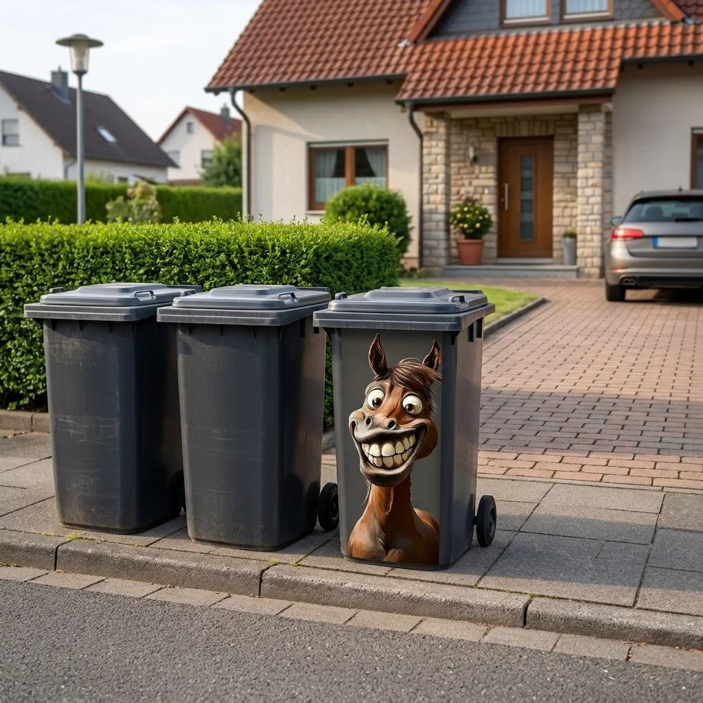 Trash Bin Sticker Animal Motif Self-Adhesive & Waterproof