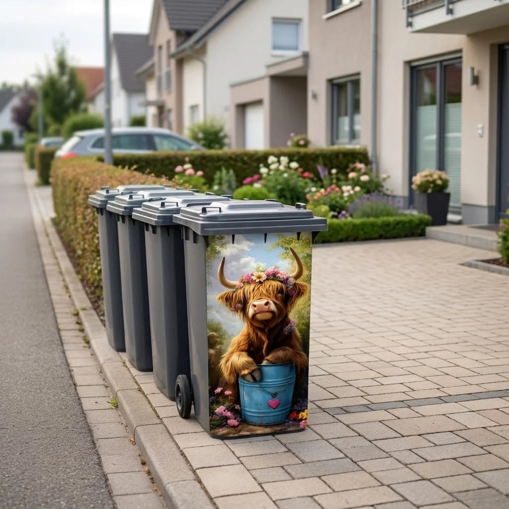 Trash Bin Sticker Animal Motif Self-Adhesive & Waterproof