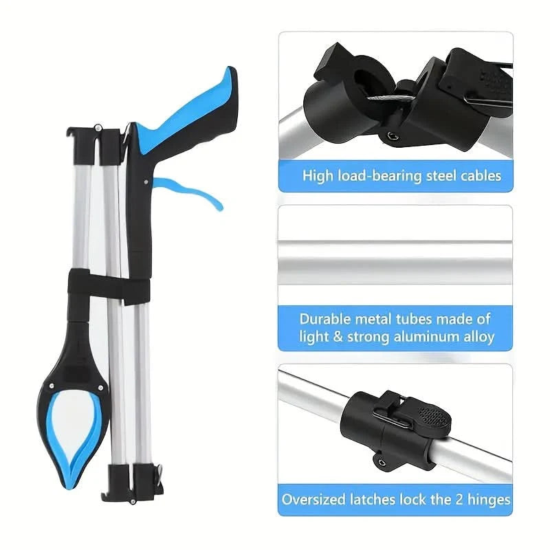 Trash Grabber Tool Foldable Telescopic Magnetic Tip