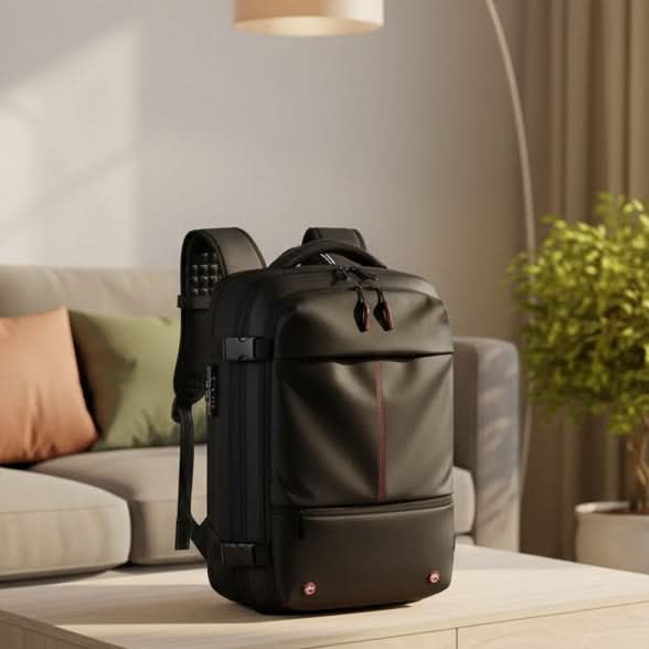 Travel Backpack Compressible Design Laptop Compartment & Multiple Pockets
