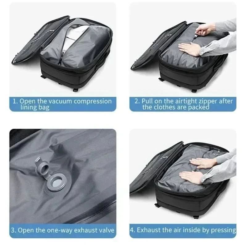 Travel Backpack Compressible Design Laptop Compartment & Multiple Pockets