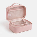 Travel Cosmetic Bag Clear Compartments Water-Resistant