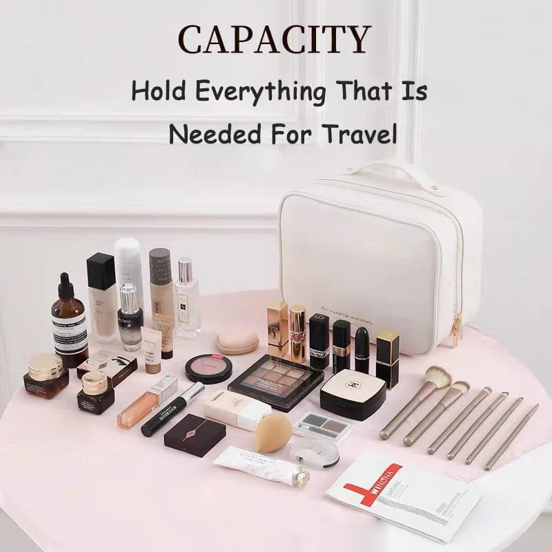 Travel Cosmetic Bag Clear Compartments Water-Resistant