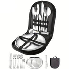Travel Dining Set Compact Lightweight With Tongs