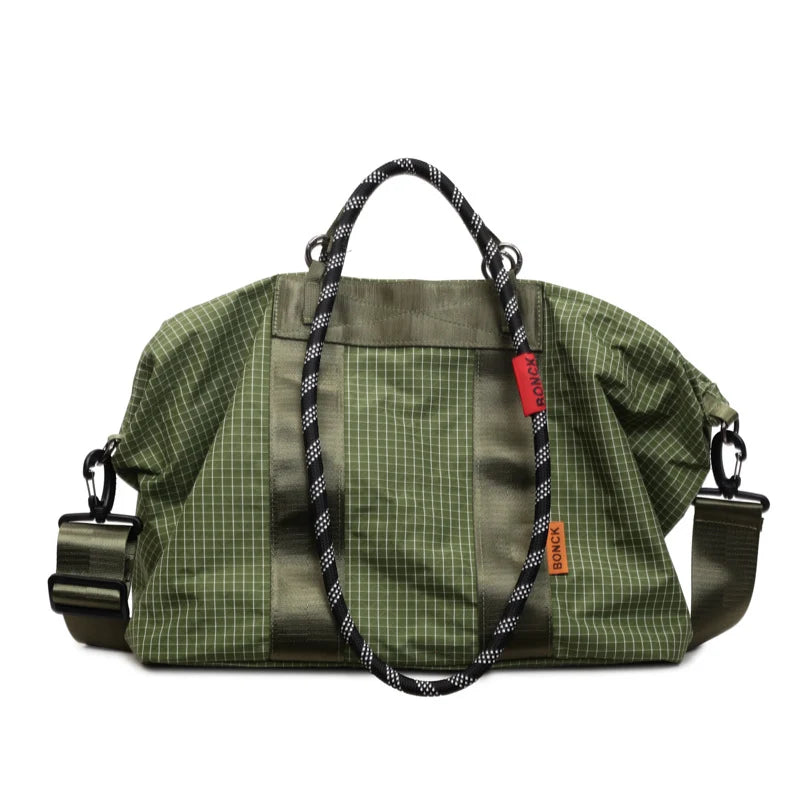 Travel Duffel Bag Weather-Resistant Multiple Compartments Detachable Shoulder Strap