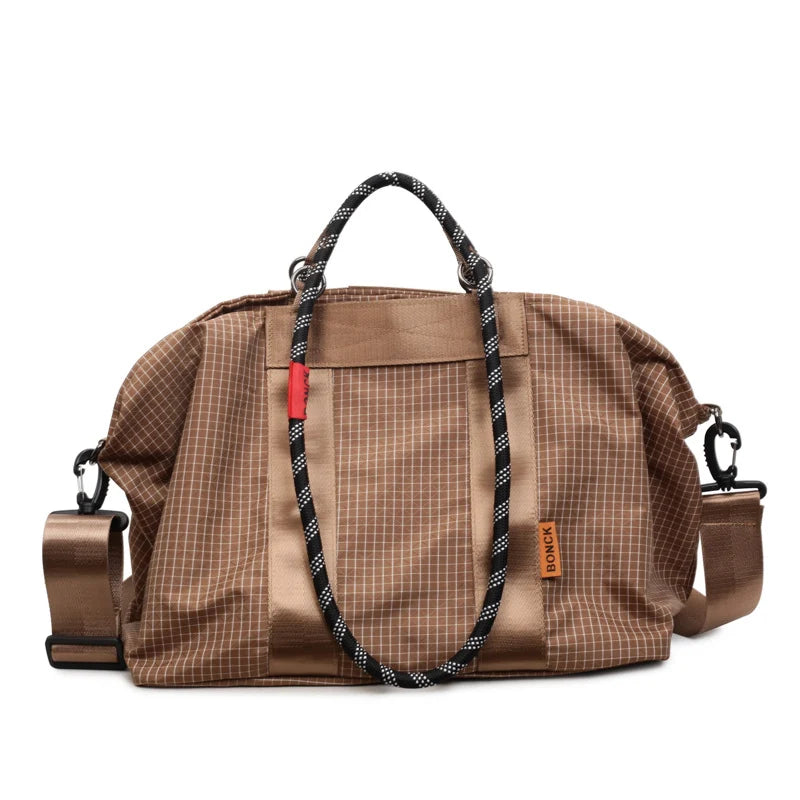 Travel Duffel Bag Weather-Resistant Multiple Compartments Detachable Shoulder Strap