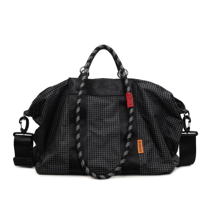 Travel Duffel Bag Weather-Resistant Multiple Compartments Detachable Shoulder Strap