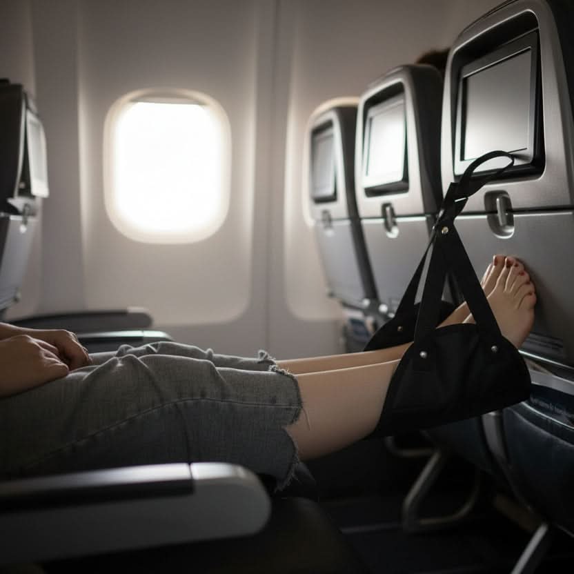 Travel Footrest Adjustable Foldable Lightweight Support