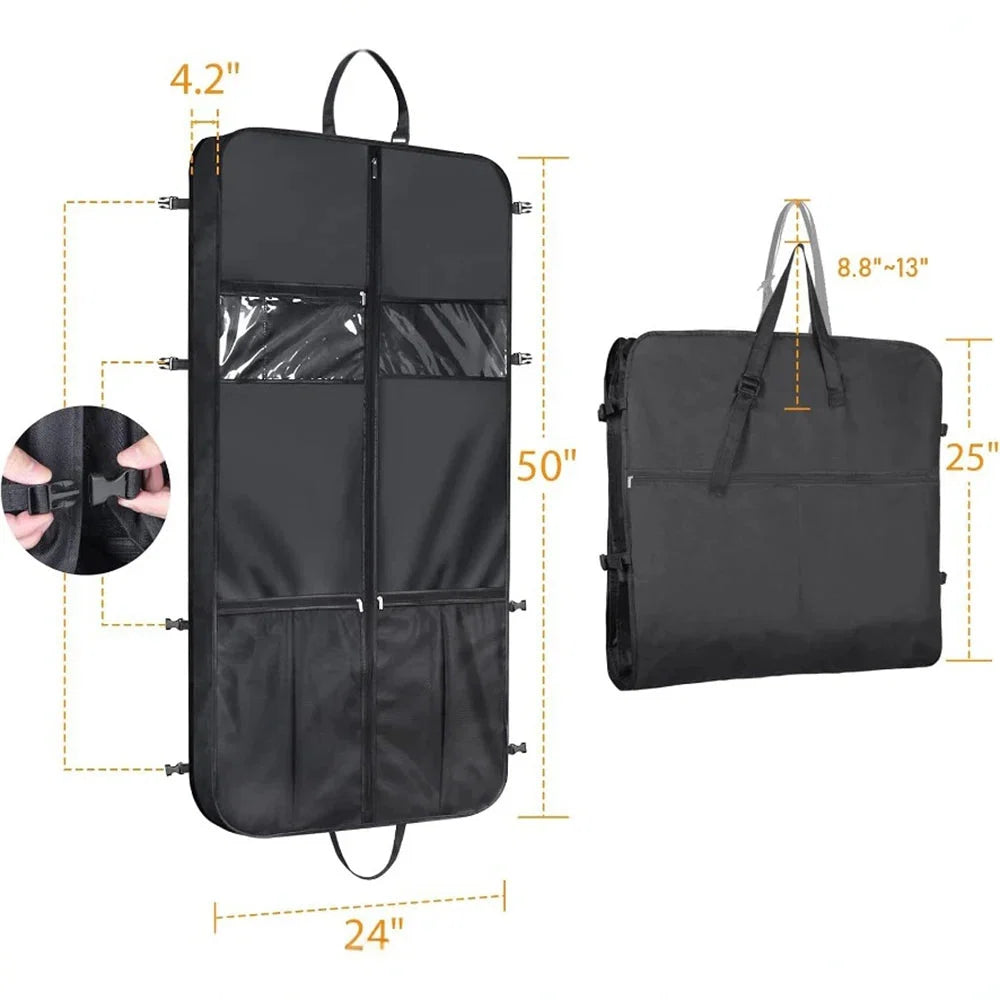 Travel Garment Bag Foldable Multiple Pockets Oxford Fabric