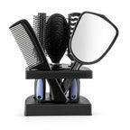 Travel Hairbrush Set Compact Organizer Stand & Mirror