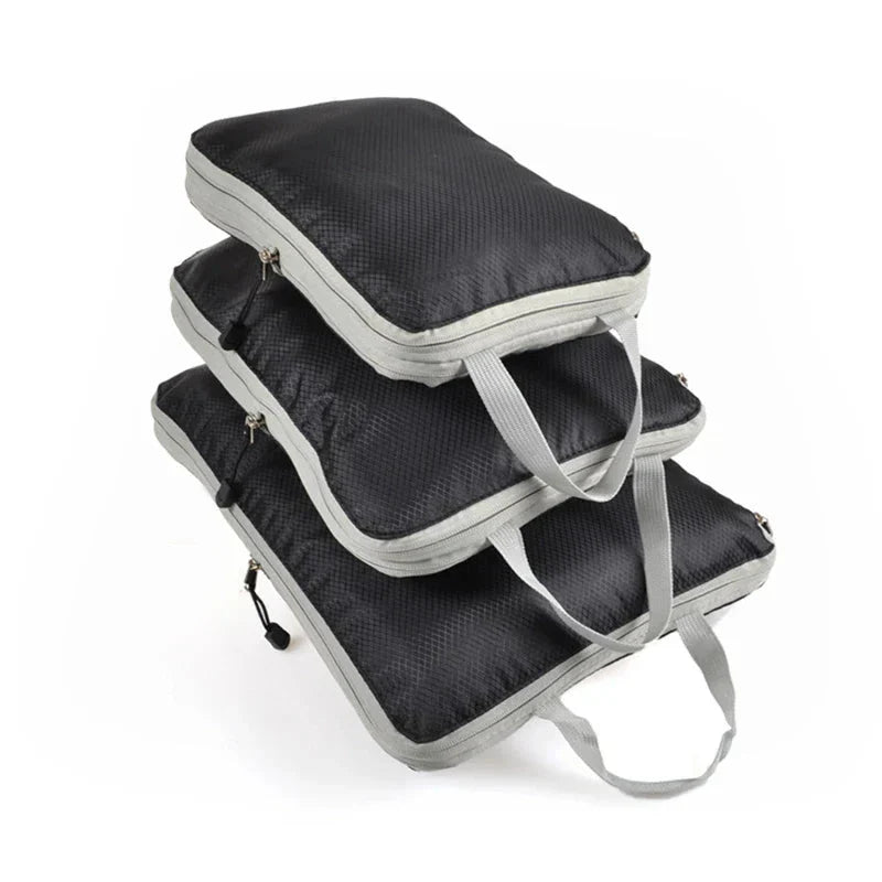 Travel Packing Cubes Compression Nylon Mesh Set of 3