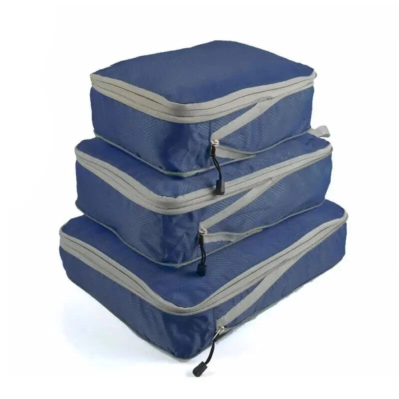 Travel Packing Cubes Compression Nylon Mesh Set of 3