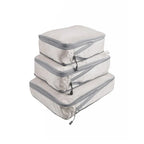 Travel Packing Cubes Compression Nylon Mesh Set of 3