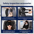 Travel Pillow Set Memory Foam Blackout Eye Mask