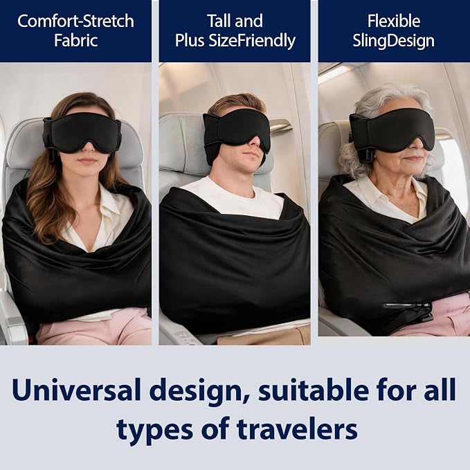 Travel Pillow Set Memory Foam Blackout Eye Mask