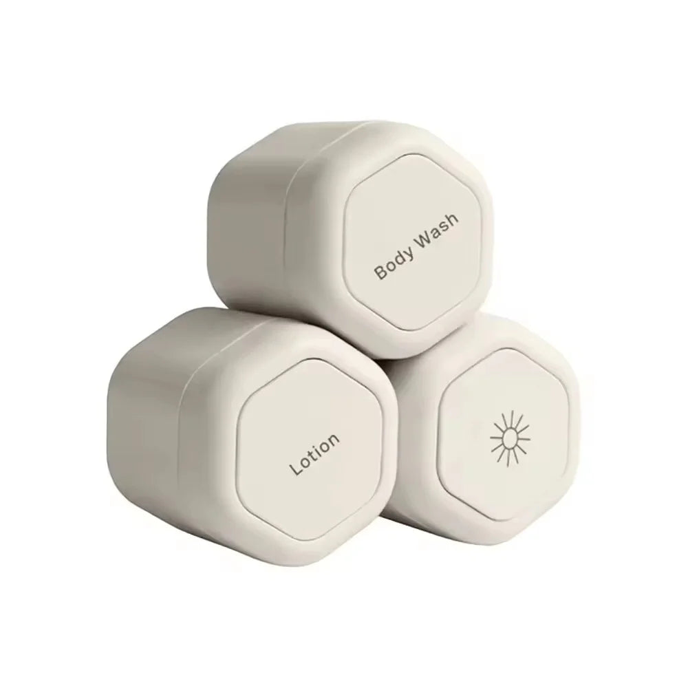 Travel Toiletry Jars Silicone Stackable Leak-Resistant Lids
