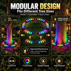 Tree Ring Light Solar-Powered Color-Changing RGB