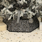 Tree Skirt Sequin Design Spot-Clean Care Multiple Sizes