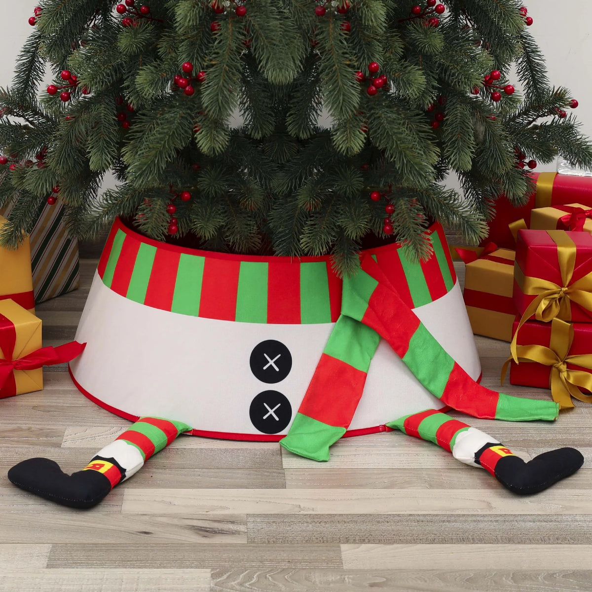 Tree Skirt Sequin Design Spot-Clean Care Multiple Sizes