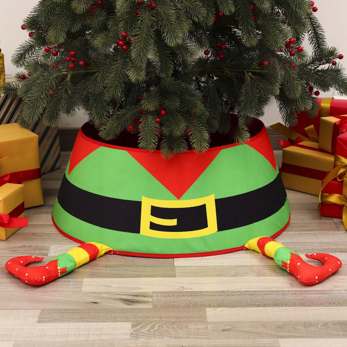 Tree Skirt Sequin Design Spot-Clean Care Multiple Sizes