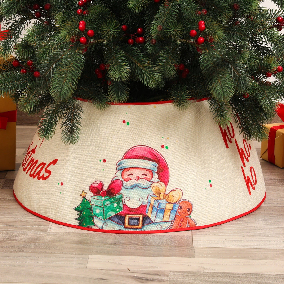 Tree Skirt Sequin Design Spot-Clean Care Multiple Sizes