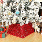 Tree Skirt Sequin Design Spot-Clean Care Multiple Sizes