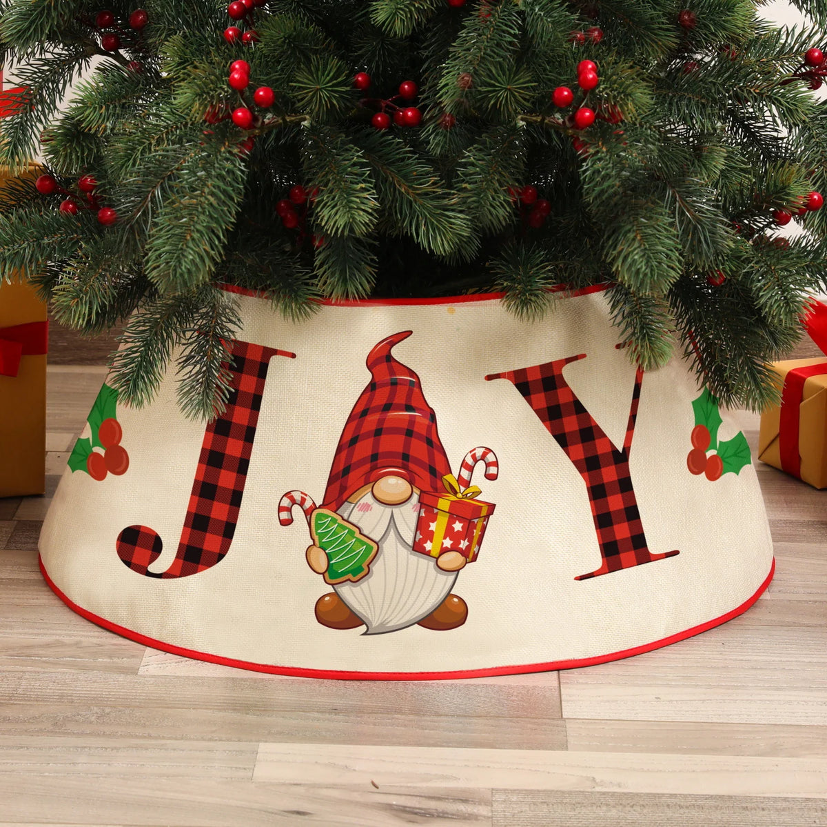Tree Skirt Sequin Design Spot-Clean Care Multiple Sizes