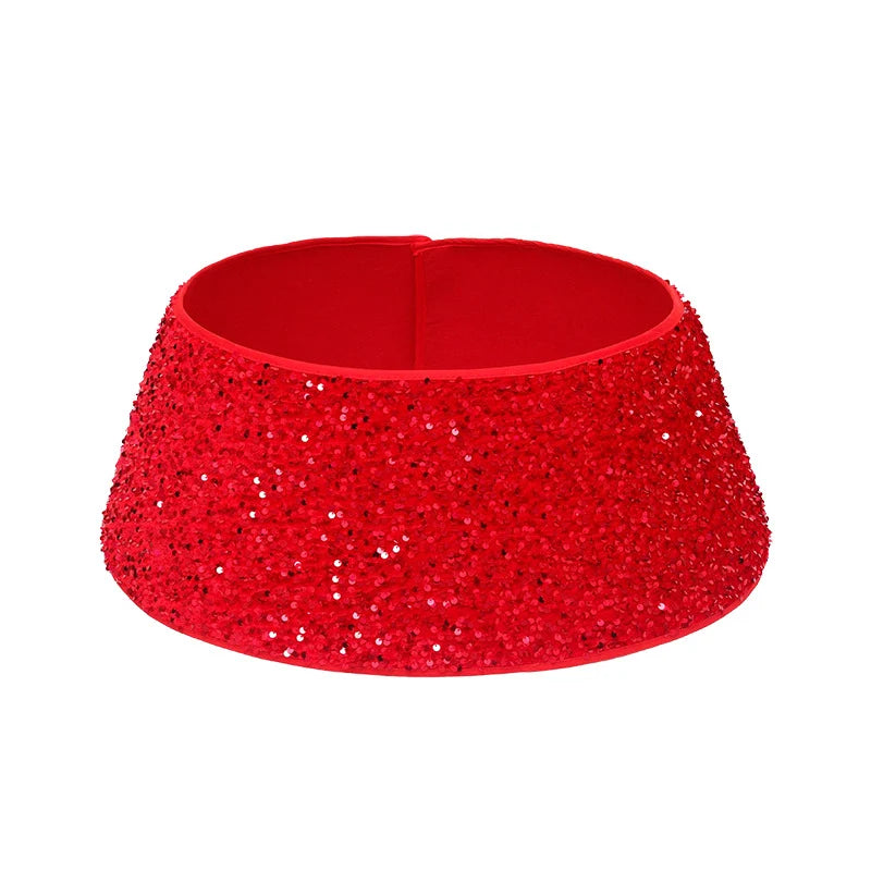 Tree Skirt Sequin Design Spot-Clean Care Multiple Sizes