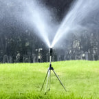 Tripod Sprinkler 360° Rotating Height-Adjustable Stainless Steel Frame