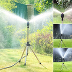 Tripod Sprinkler 360° Rotating Height-Adjustable Stainless Steel Frame