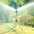 Tripod Sprinkler 360° Rotating Height-Adjustable Stainless Steel Frame