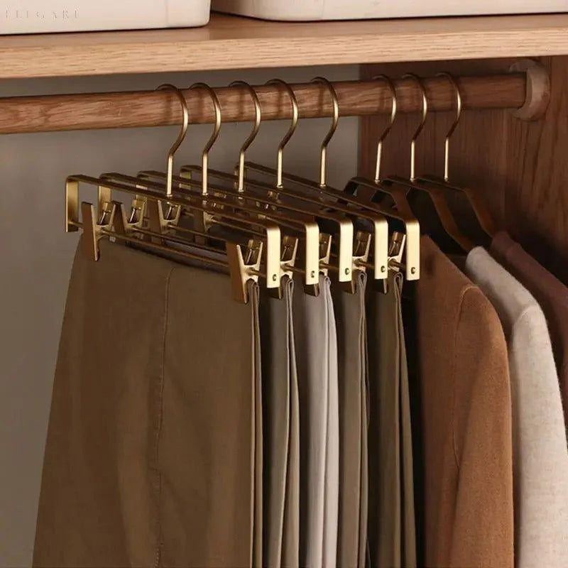 Trouser Hangers Dual Non-Slip Clips Set of 5