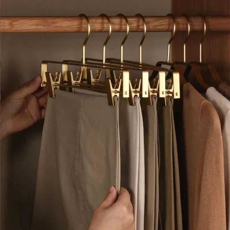 Trouser Hangers Dual Non-Slip Clips Set of 5