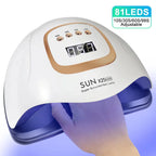 UV/LED Nail Lamp 81-LED Fast Curing Adjustable Timer