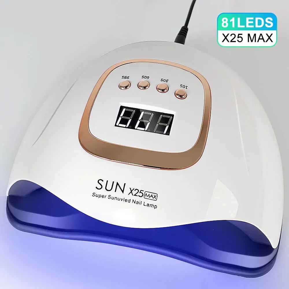 UV/LED Nail Lamp 81-LED Fast Curing Adjustable Timer