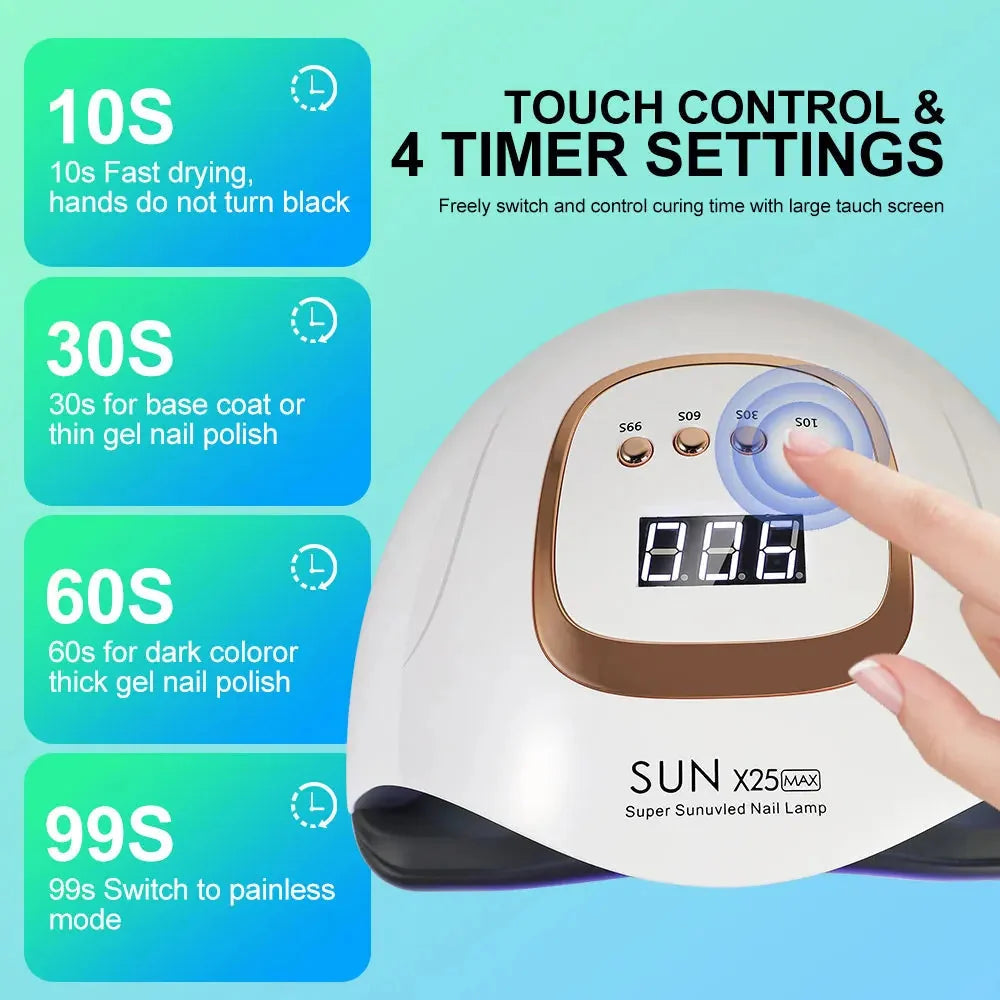 UV/LED Nail Lamp 81-LED Fast Curing Adjustable Timer
