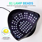 UV/LED Nail Lamp 81-LED Fast Curing Adjustable Timer
