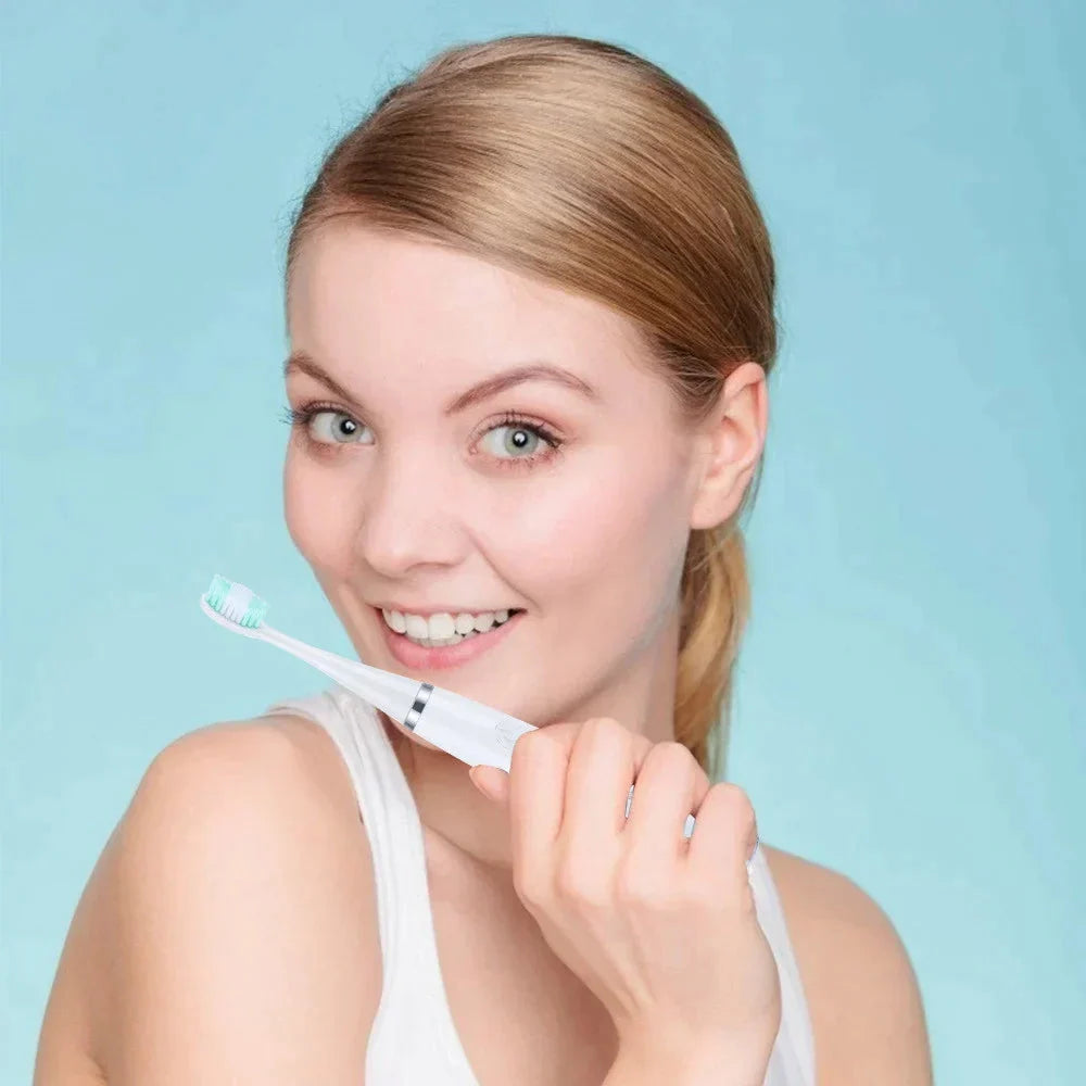 Ultrasonic Tooth Cleaner 5 Settings 3 Interchangeable Heads