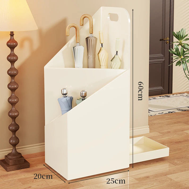 Umbrella Stand Dual-Compartment Water-Resistant Space-Saving