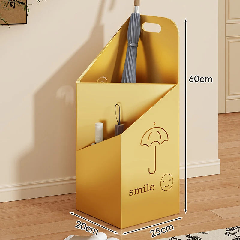 Umbrella Stand Dual-Compartment Water-Resistant Space-Saving