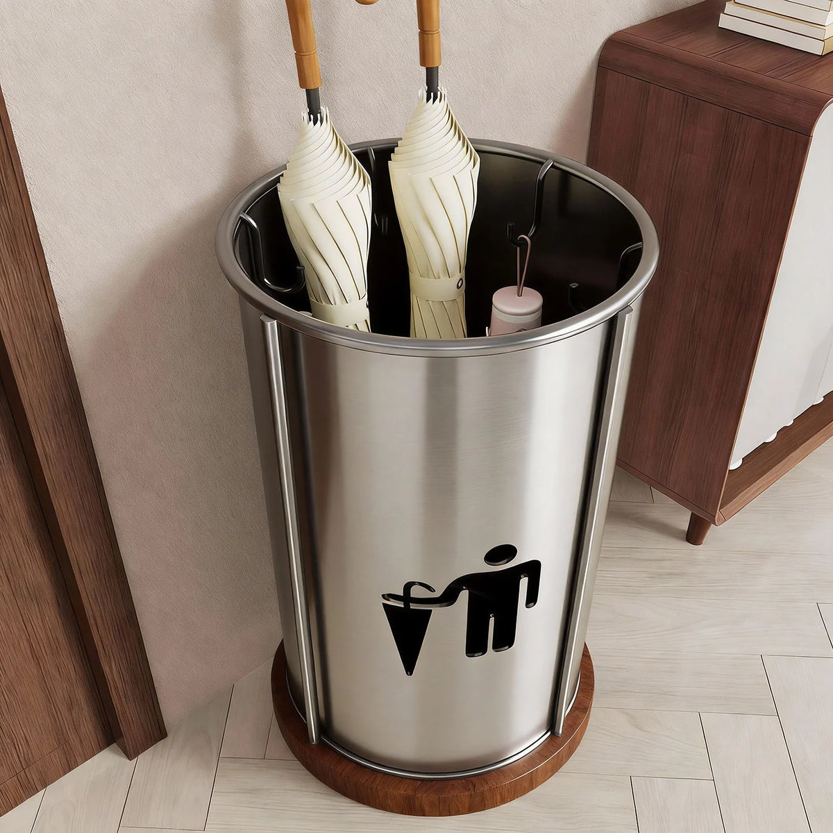 Umbrella Stand Steel Mesh Ventilated Raised Legs