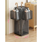 Umbrella Stand Ventilated Metal Mesh Compact Storage