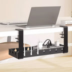 Under-Desk Cable Organizer Adjustable Strap & Secure Clips