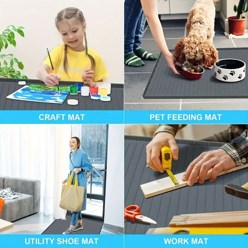 Under-Sink Mat Waterproof with Raised Edges & Non-Slip Surface