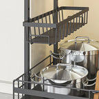 Under-Sink Pull-Out Shelf L-Shaped Two-Tier Smooth-Glide