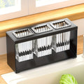 Utensil Holder Multi-Compartment With Drain