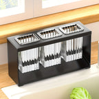 Utensil Holder Multi-Compartment With Drain
