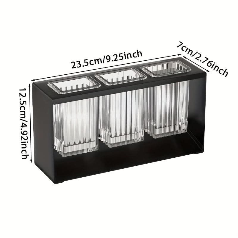 Utensil Holder Multi-Compartment With Drain